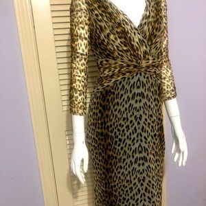Tadashi Shoji Animal Print Leopard  Dress